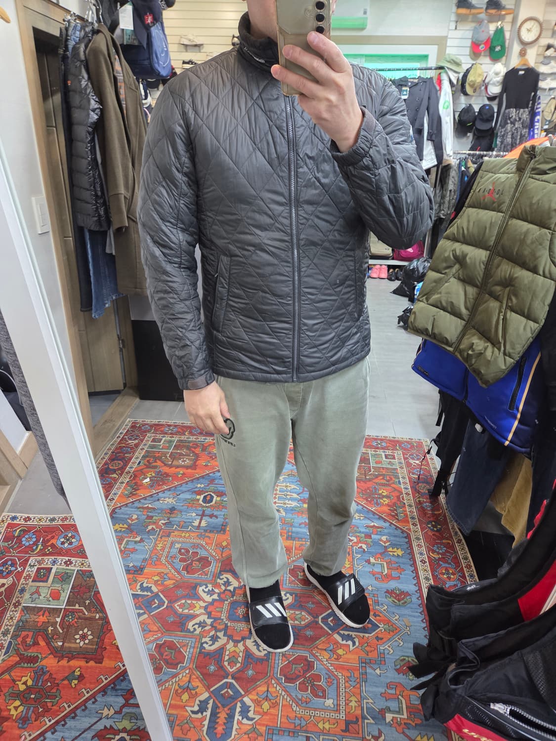 몽벨 다이아몬드 퀄팅 집업자켓 xl 상품이미지7