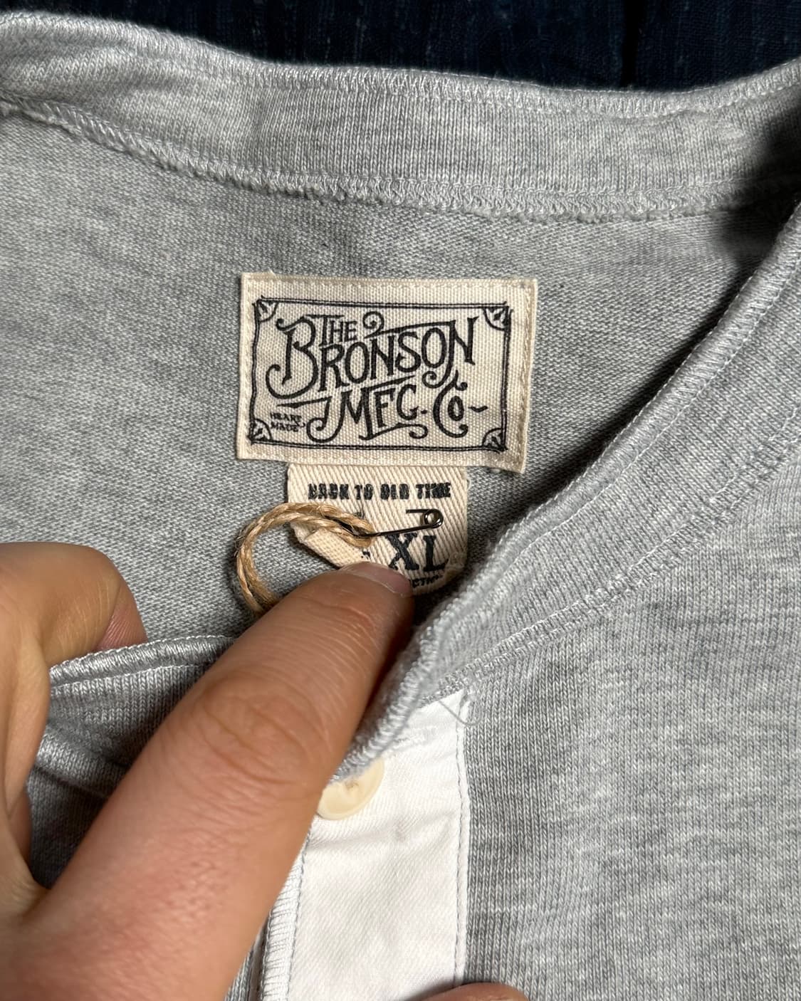 브론슨 빈티지 롱슬리브 헨리셔츠 XL 상품이미지4