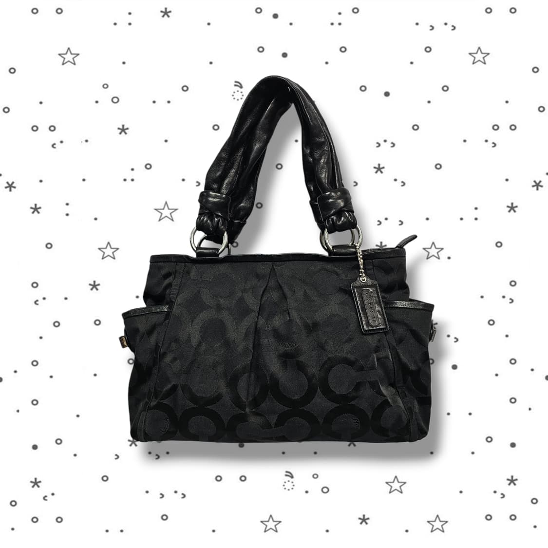 COACH 코치 시그니처 레더 핸들 토트백 상품이미지1