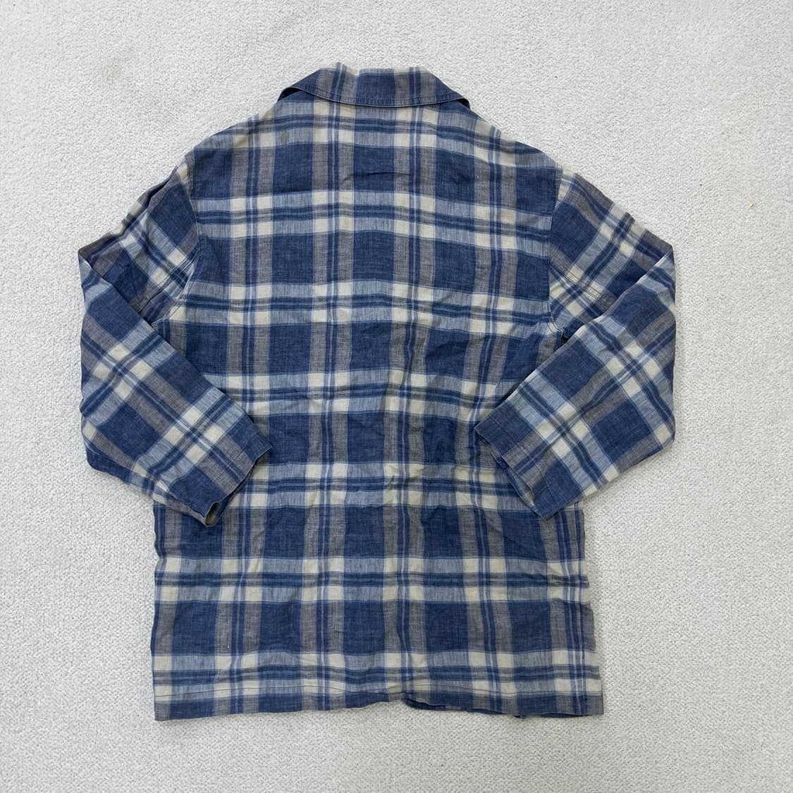 90 빈폴 린넨 체크 자켓 0331M 상품이미지4