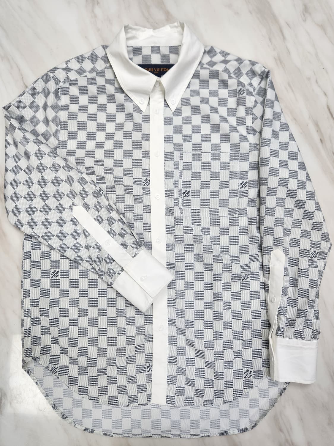 [정품 파격가] 루이비통 다미에 아주르 셔츠 38 사이즈 (실측 참고]  상품이미지2