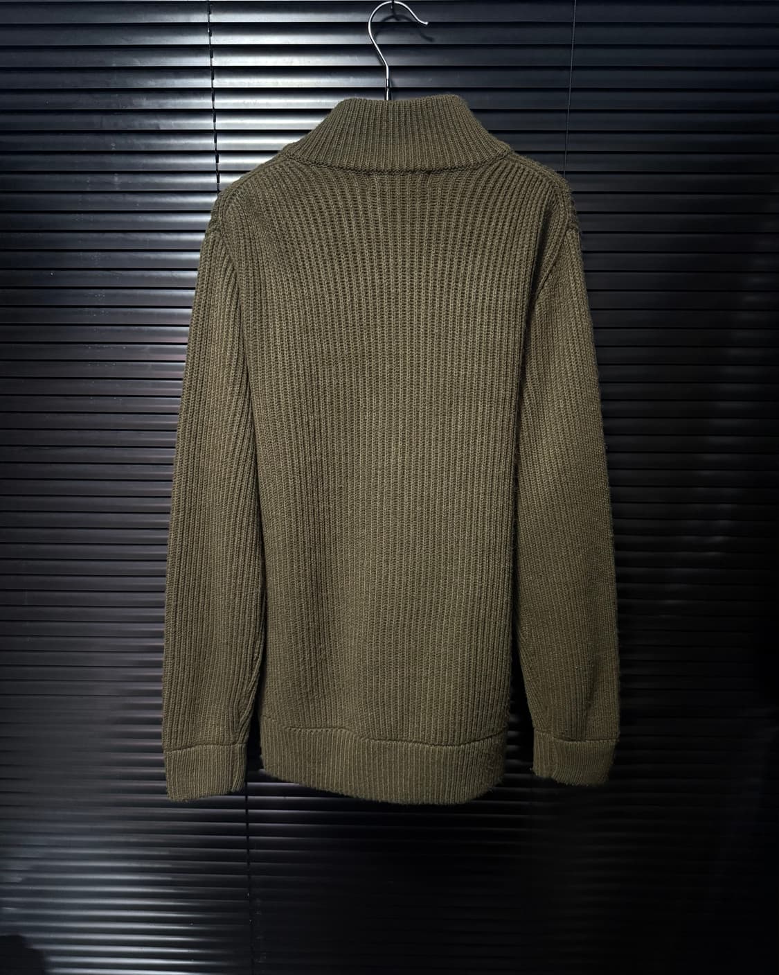 ASPESI 아스페시 골지 니트 스웨터 브라운 갈색 집업 하이넥 반목폴라 상품이미지6