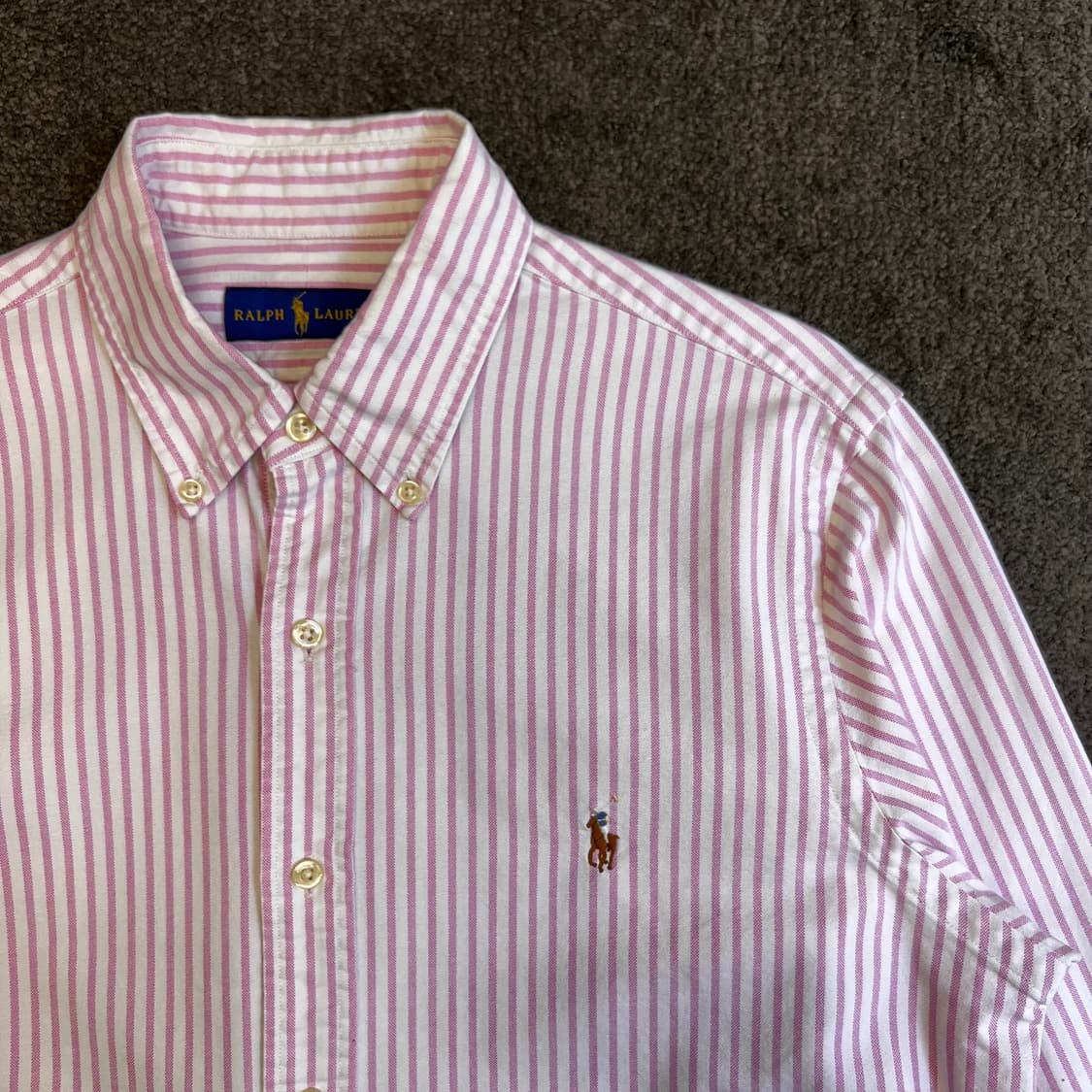 랄프로렌 핑크 스트라이프 셔츠 상품이미지4