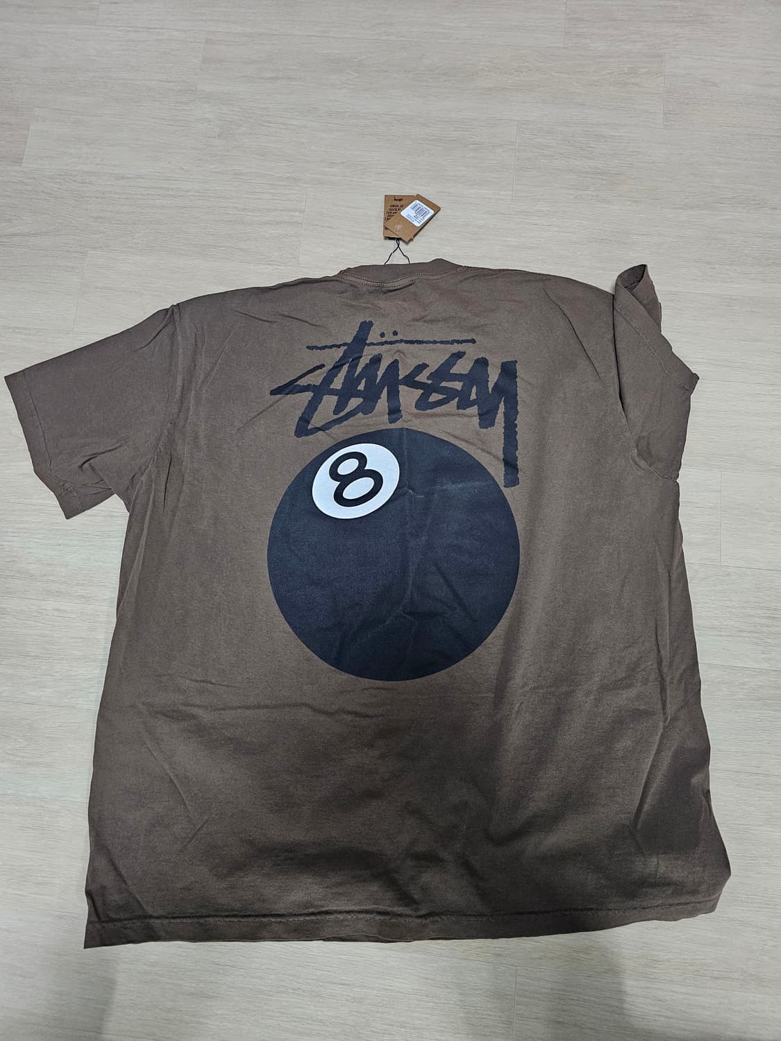 스투시 8볼 피그먼트 다이드 티셔츠 커피  XXL 상품이미지2