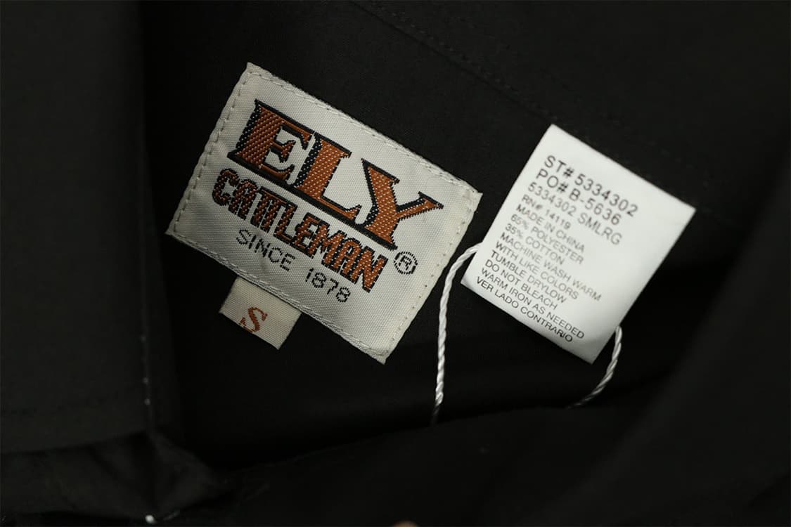 Ely Cattleman 블랙 웨스턴 반팔 셔츠  상품이미지5