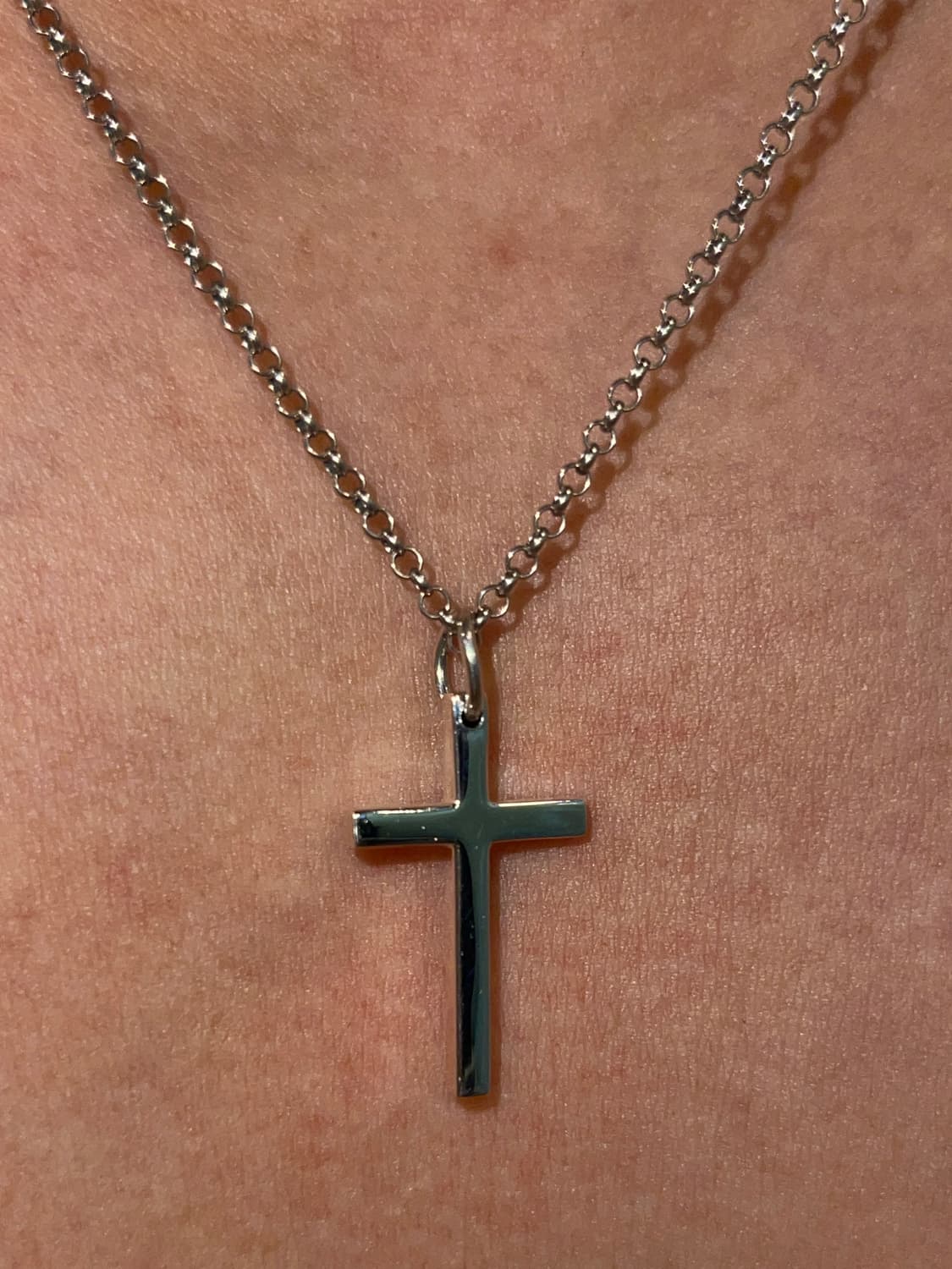 크로스 팬던트 은목걸이 십자가목걸이 남자목걸이 상품이미지1