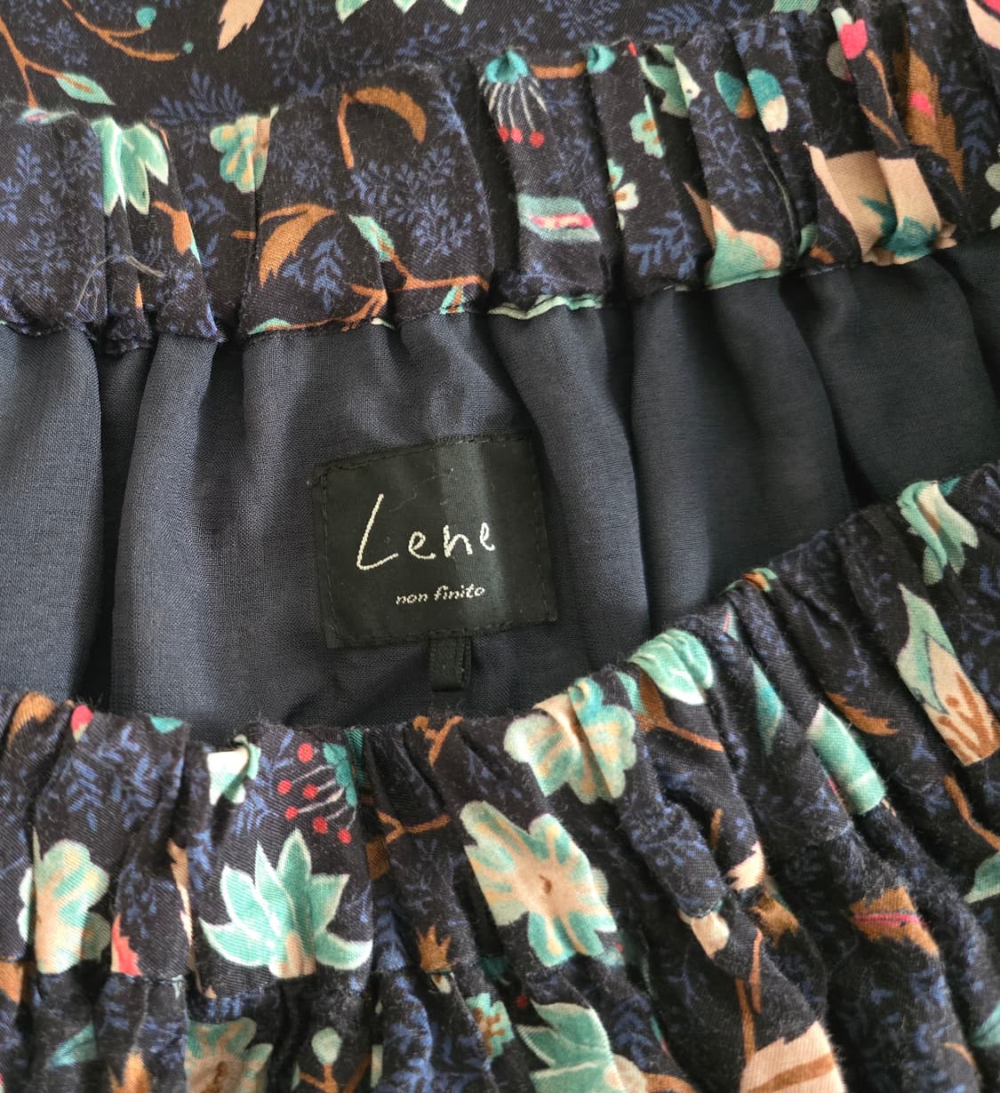 Lene non finito 플라워 패턴 밴딩 스커트 상품이미지5