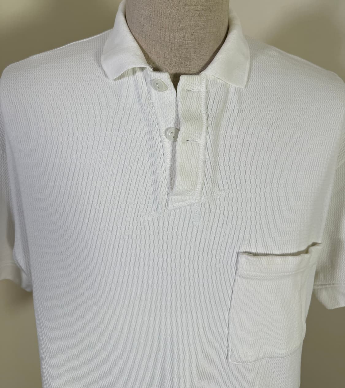 캐피탈 KAPITAL 와플 반팔 폴로 화이트 2사이즈  상품이미지3