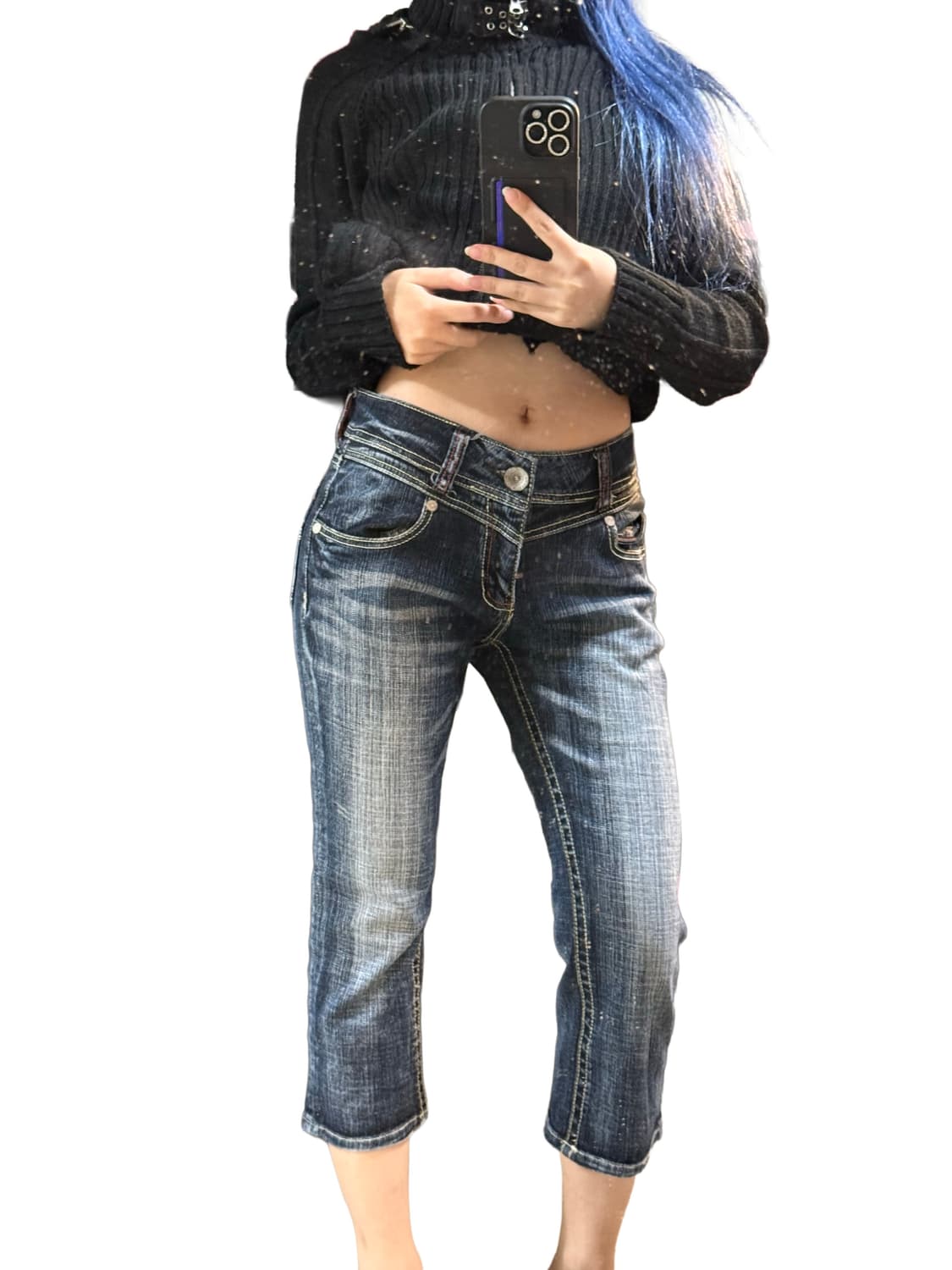 빈티지 데님 8부 팬츠 상품이미지3