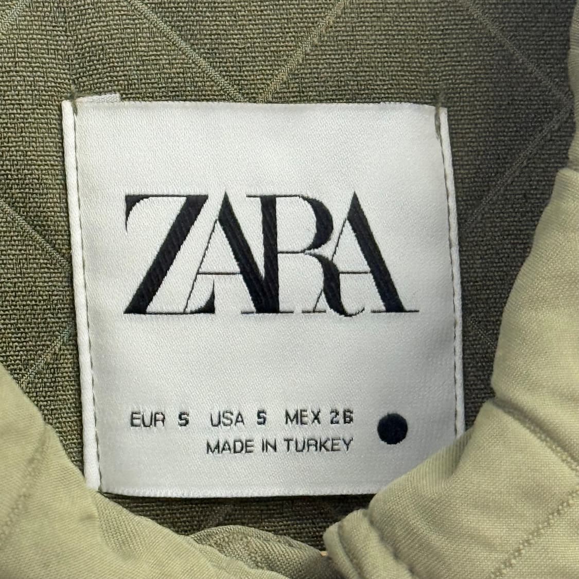 Zara 자라 누빔 조끼 올리브 퀄팅 조끼 S 상품이미지2