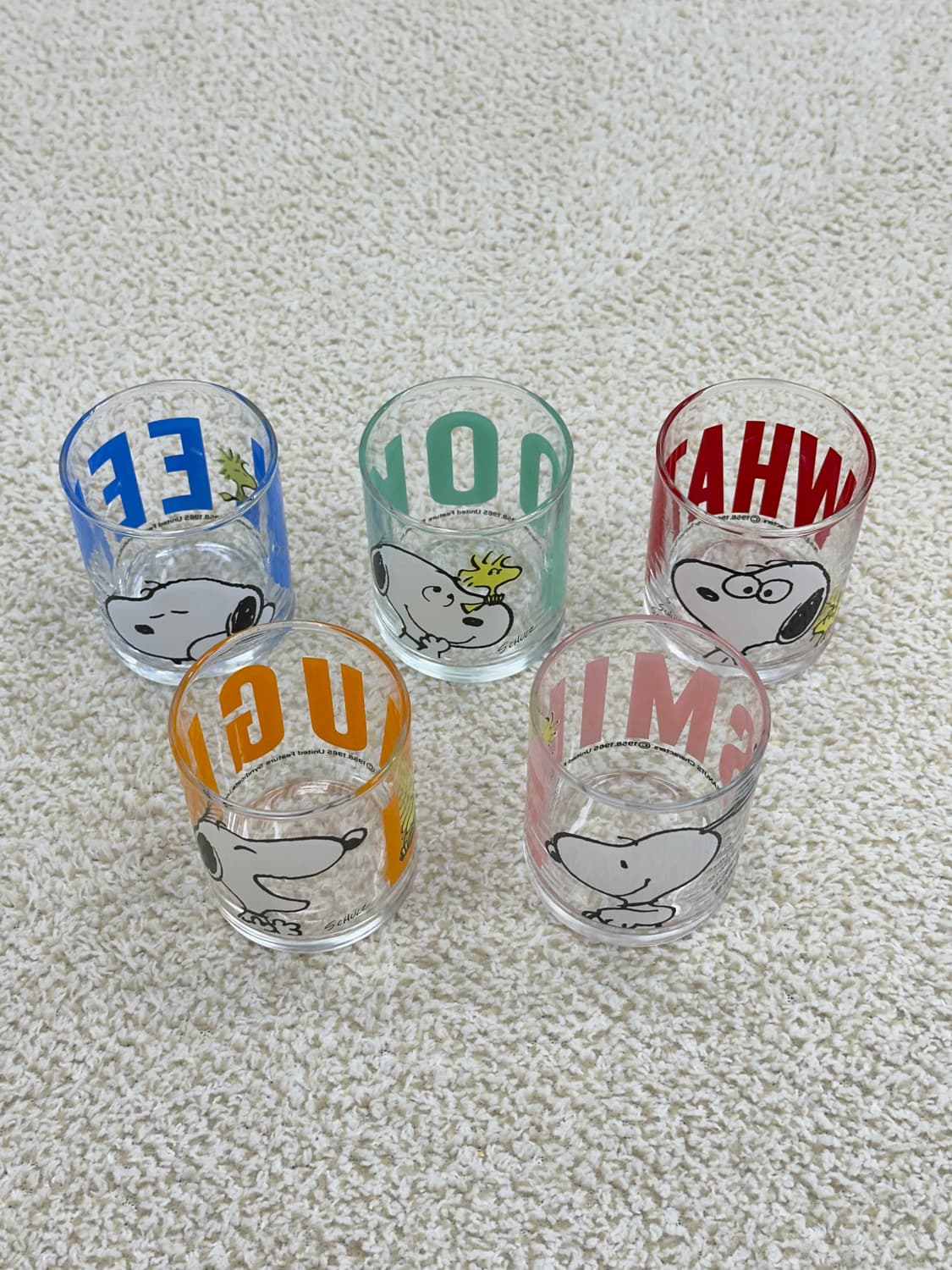 미사용 새상품) 빈티지 스누피 유리컵 세트 상품이미지6