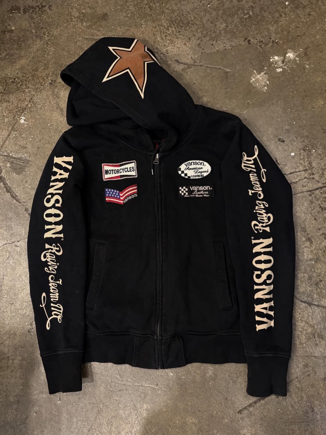 Vanson Embroidery Double Hood Zip-Up 상품이미지6
