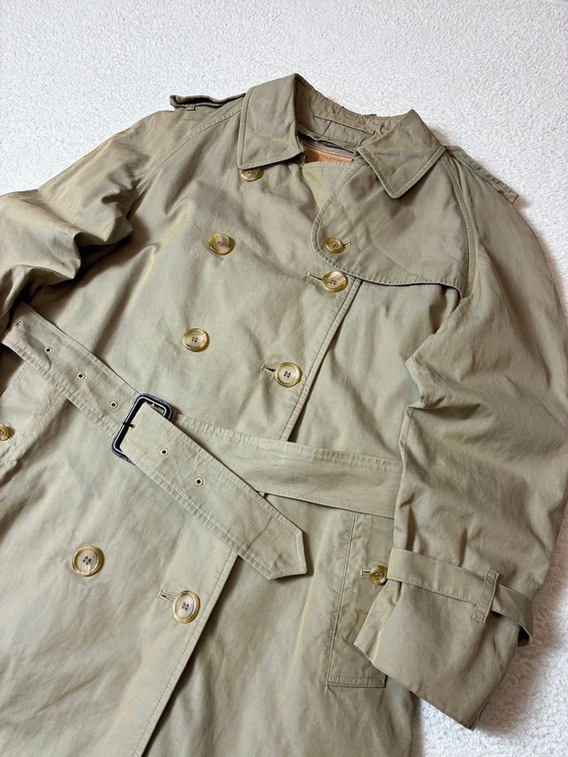 버버리 90's 재팬 벨티드 견장 롱 트렌치 코트 PN7566 상품이미지2