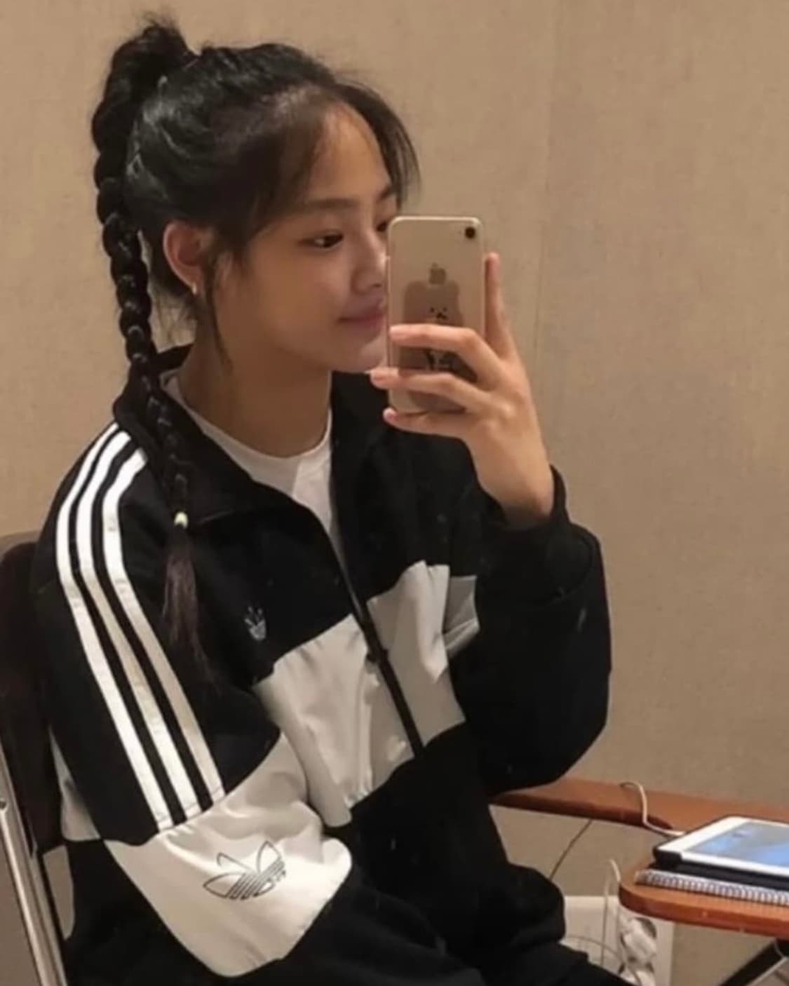 아디다스 뉴진스 민지 블랙 화이트 트랙탑 져지 XL 상품이미지7