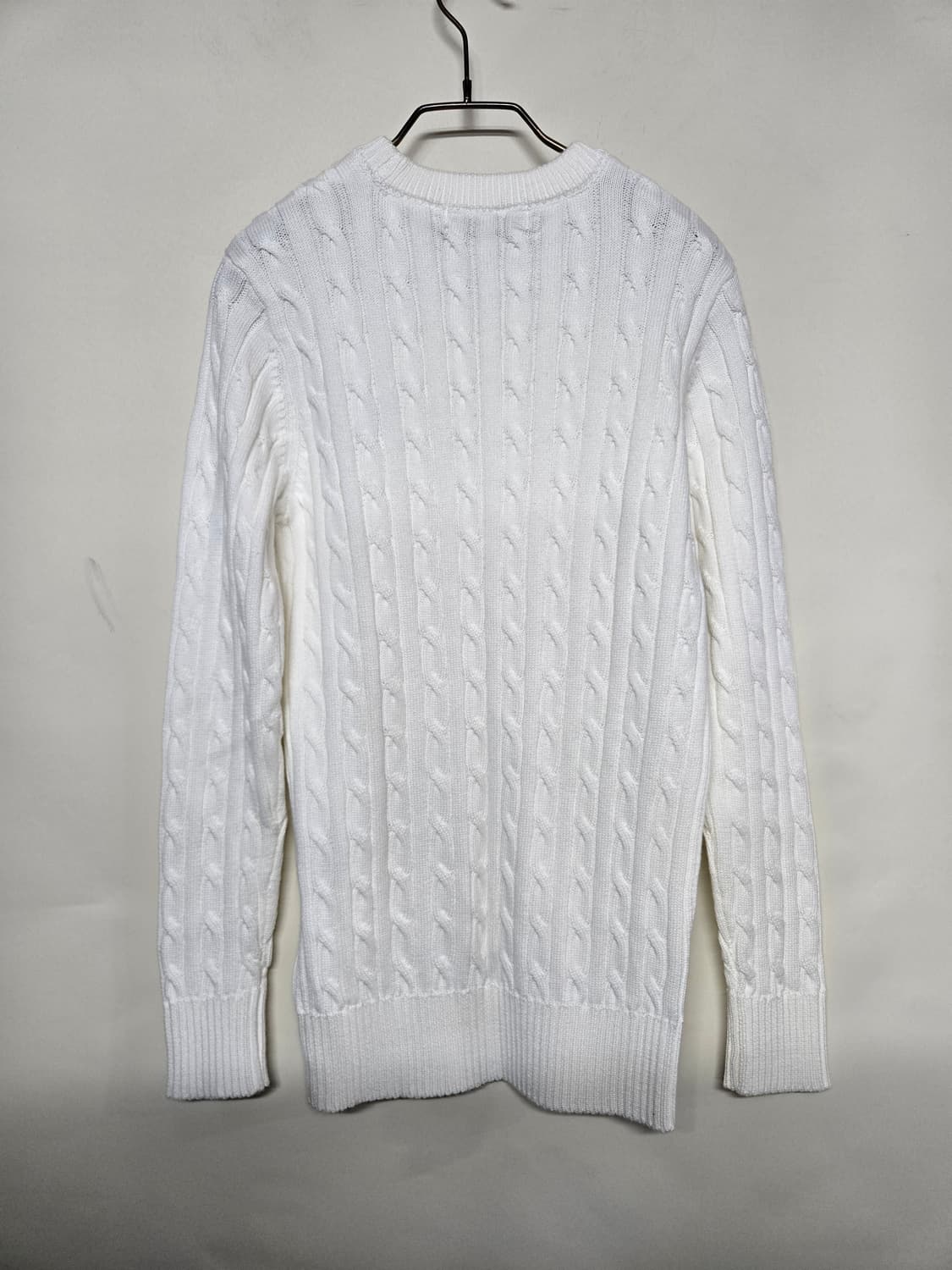 U.S. POLO ASSN. 꽈배기 니트 화이트 90 S 상품이미지2