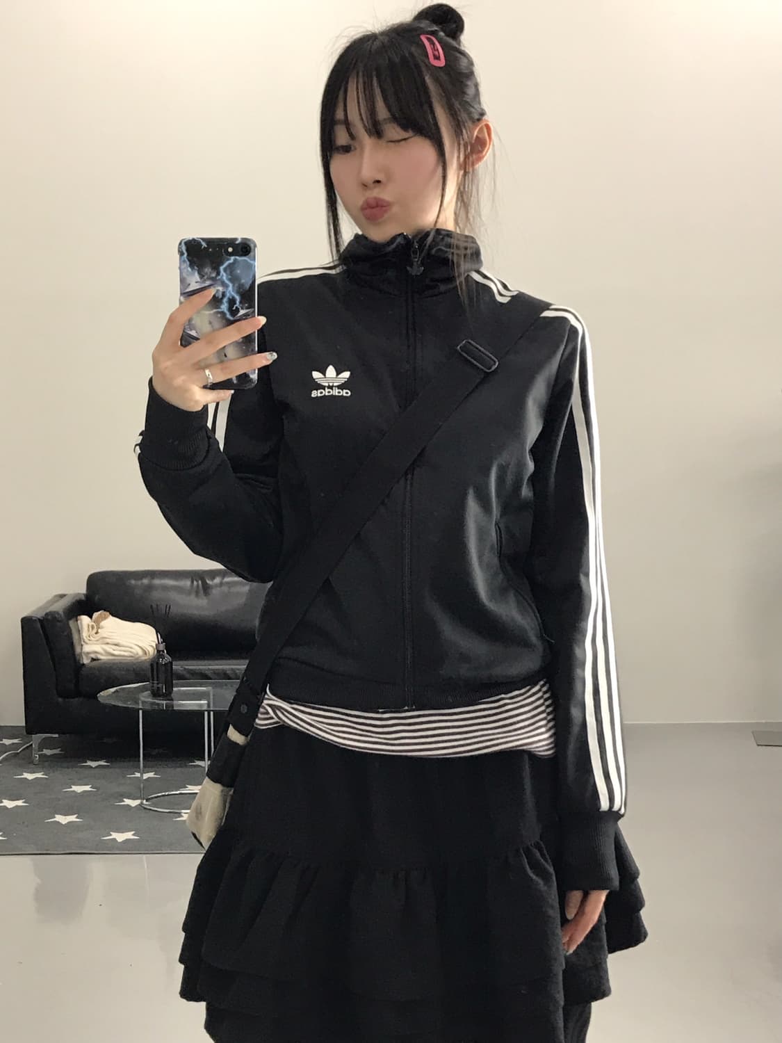 Adidas black firebird jersey 상품이미지2