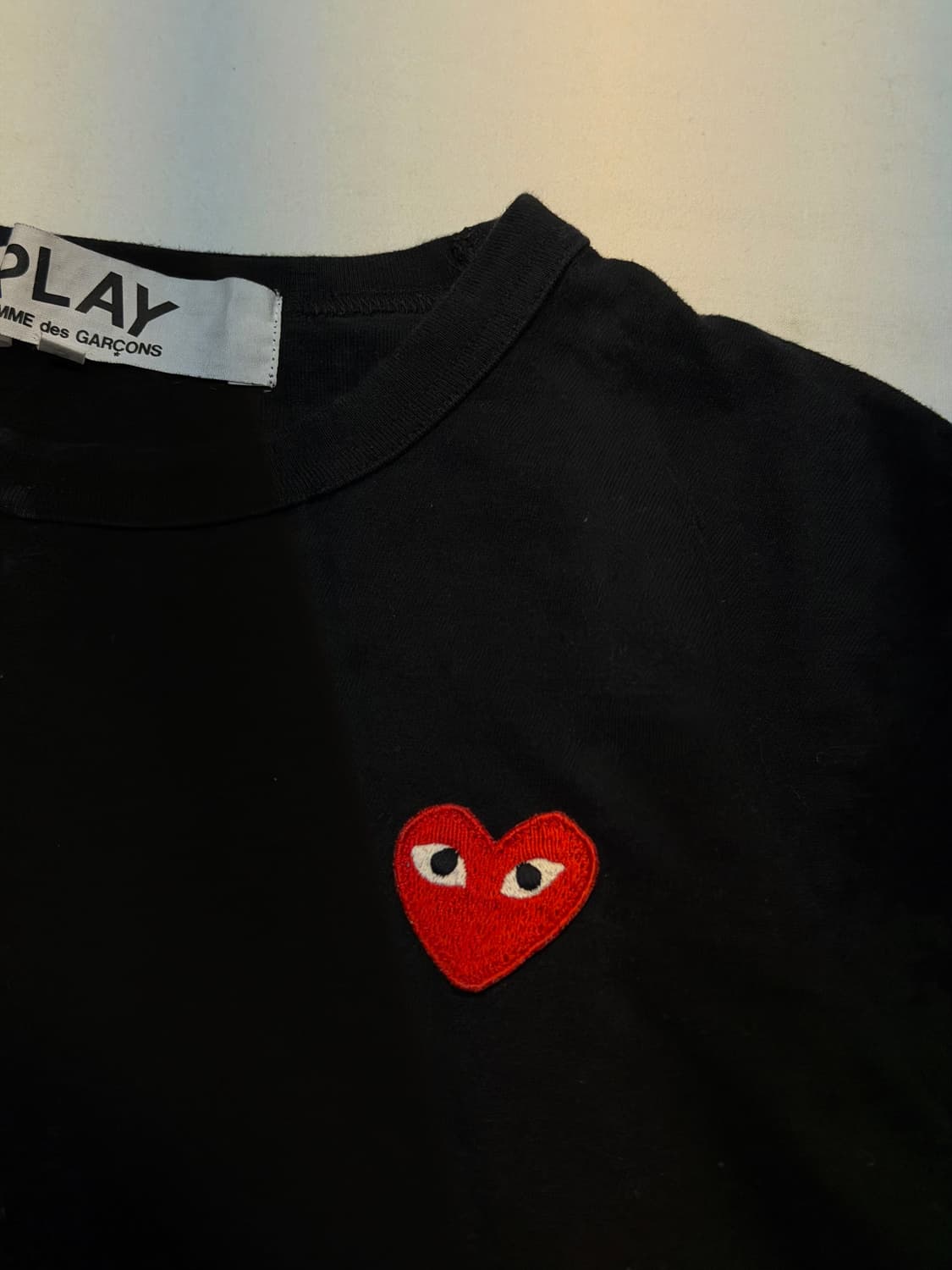 꼼데가르송 하트와펜 롱슬리브 긴팔티 블랙 상품이미지2
