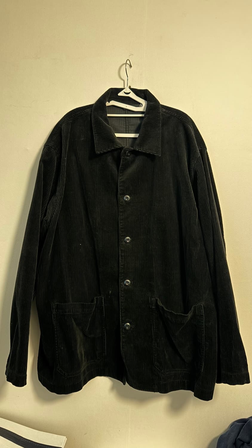 무인양품 무지 코듀로이 블랙 자켓(xxl) 상품이미지1