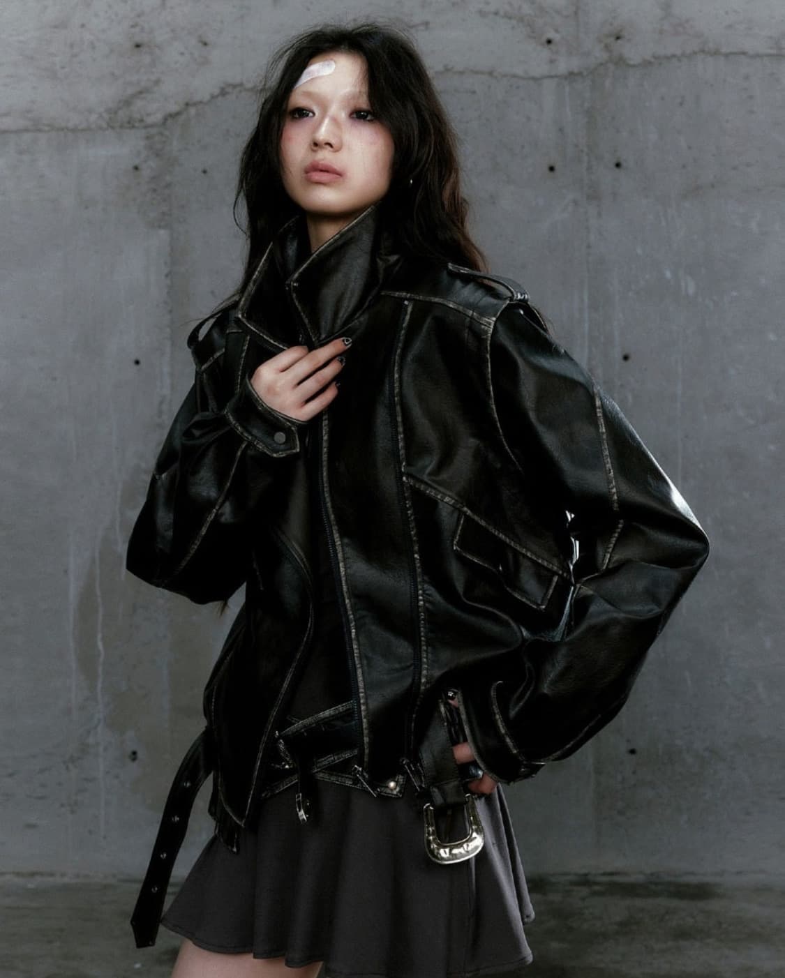 cest nous 가죽자켓 더블 지퍼 라이더 자켓 판매 상품이미지2