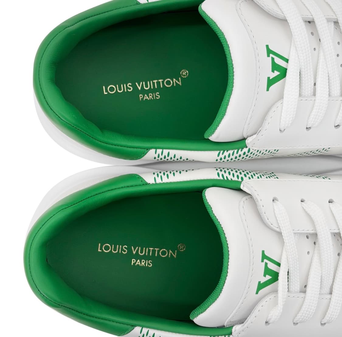 [9] 루이비통 남성 비버리 힐스 다미에 트레이너 스니커즈 화이트 그린 상품이미지9