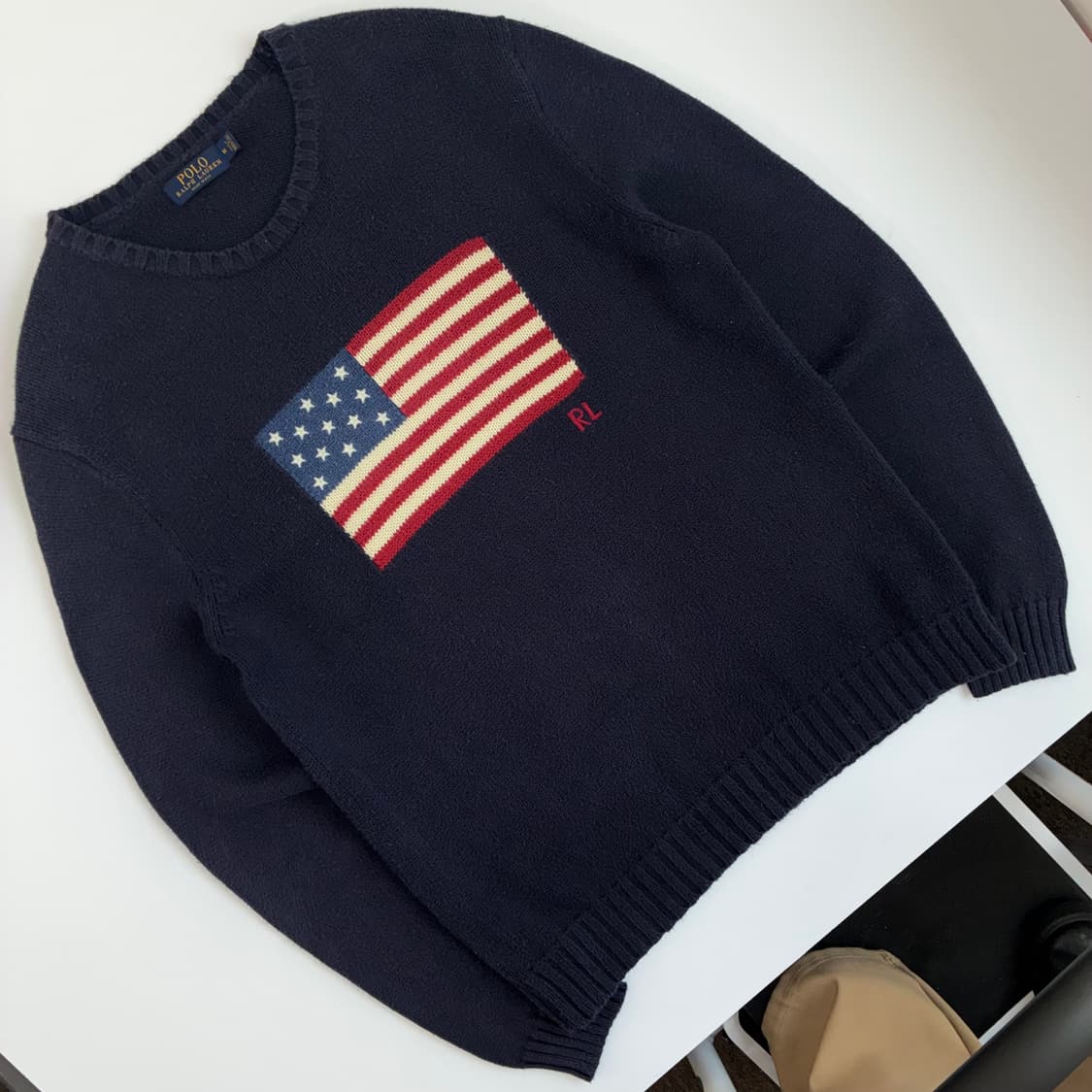 Polo  폴로 랄프로렌 코튼 성조기 네이비 니트  상품이미지2
