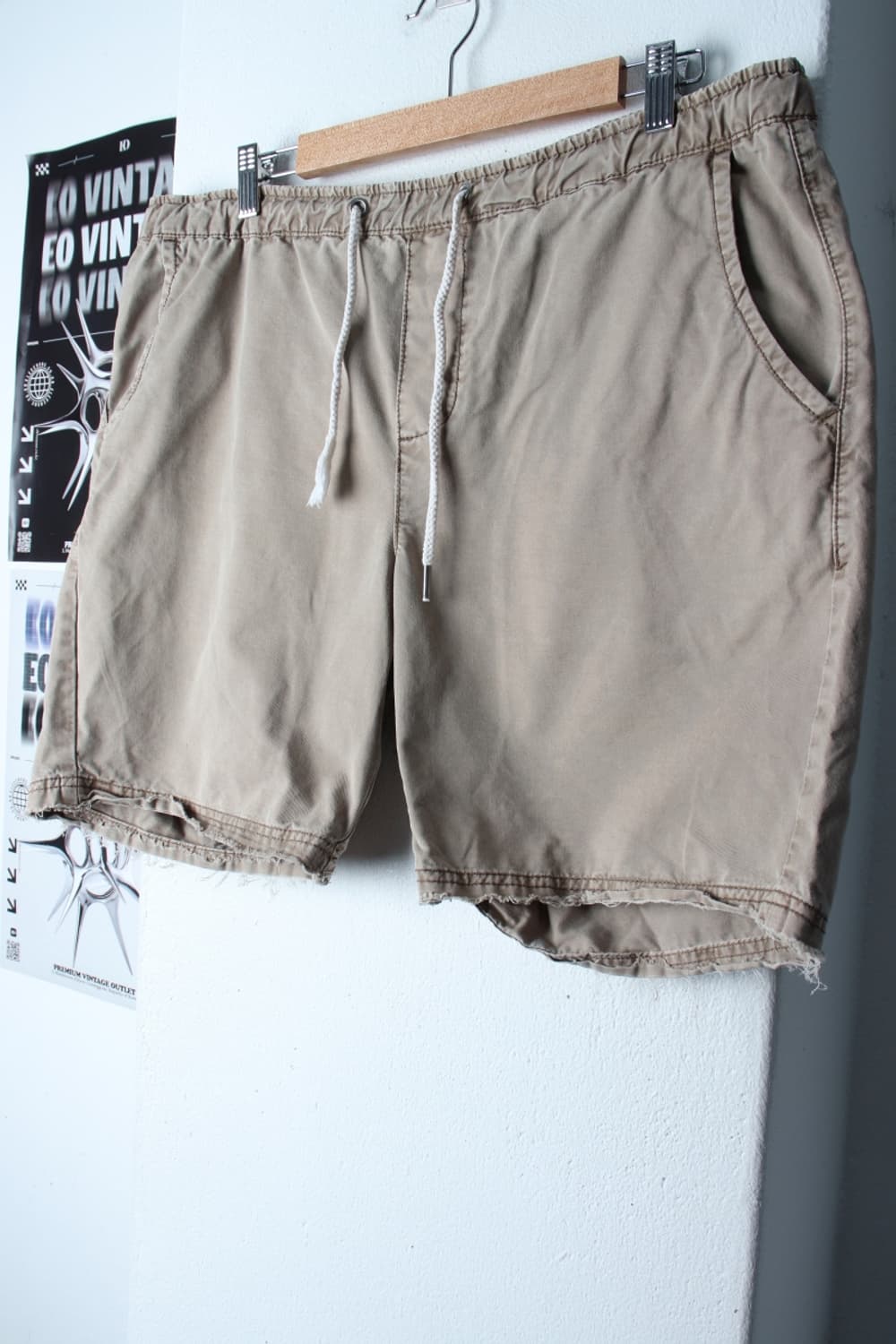 (2XL) 브랜드빈티지 반바지 팬츠 빅사이즈 워싱 밴딩-P9743 상품이미지1