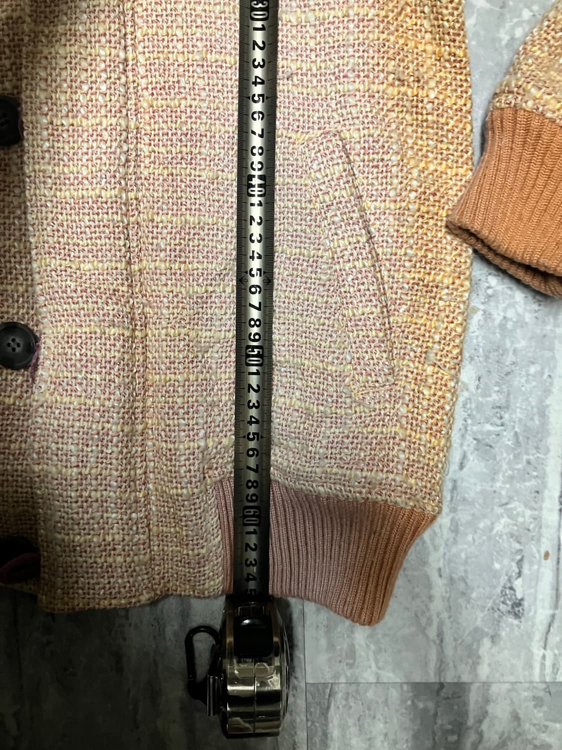 일본빈티지 Estacot 하구미모리걸 라떼갸루 울프죠 트위드더플자켓 상품이미지3