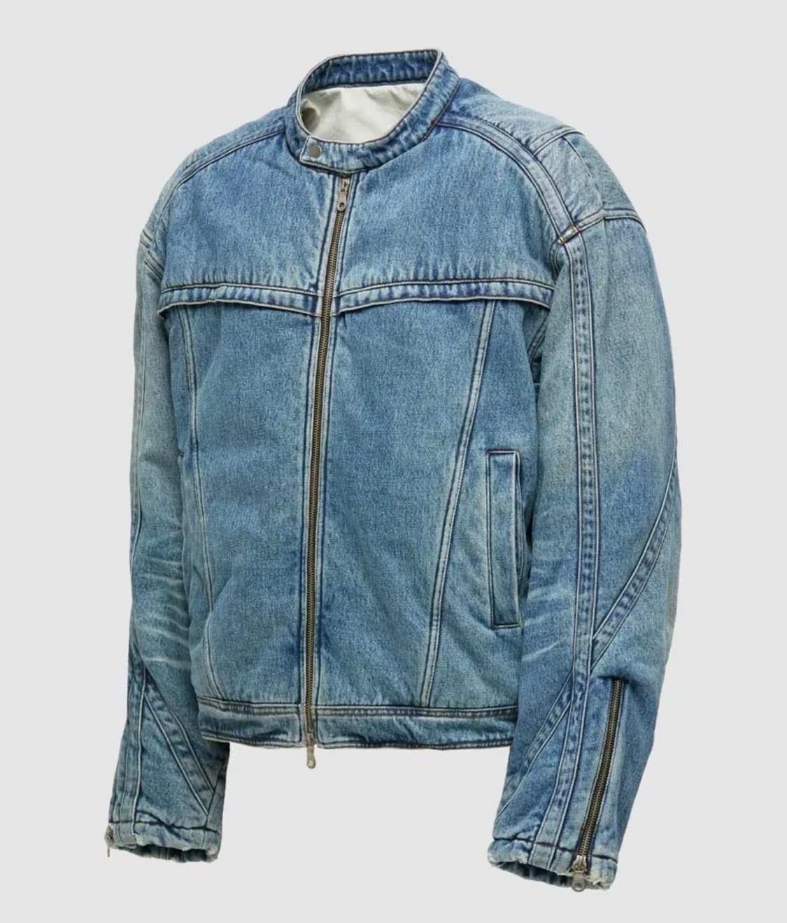 쿠어 패디드 바이커 데님 자켓 L 상품이미지2