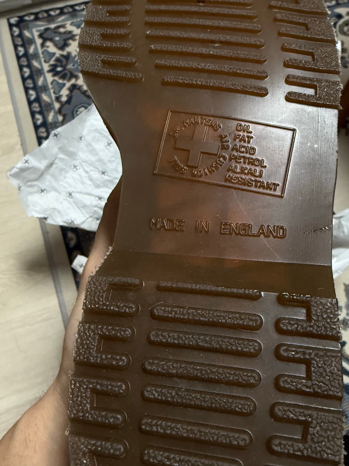 [새제품급/풀박스] 영국생산 1461 닥터마틴 바운싱솔 옥스블러드(체리) 상품이미지4