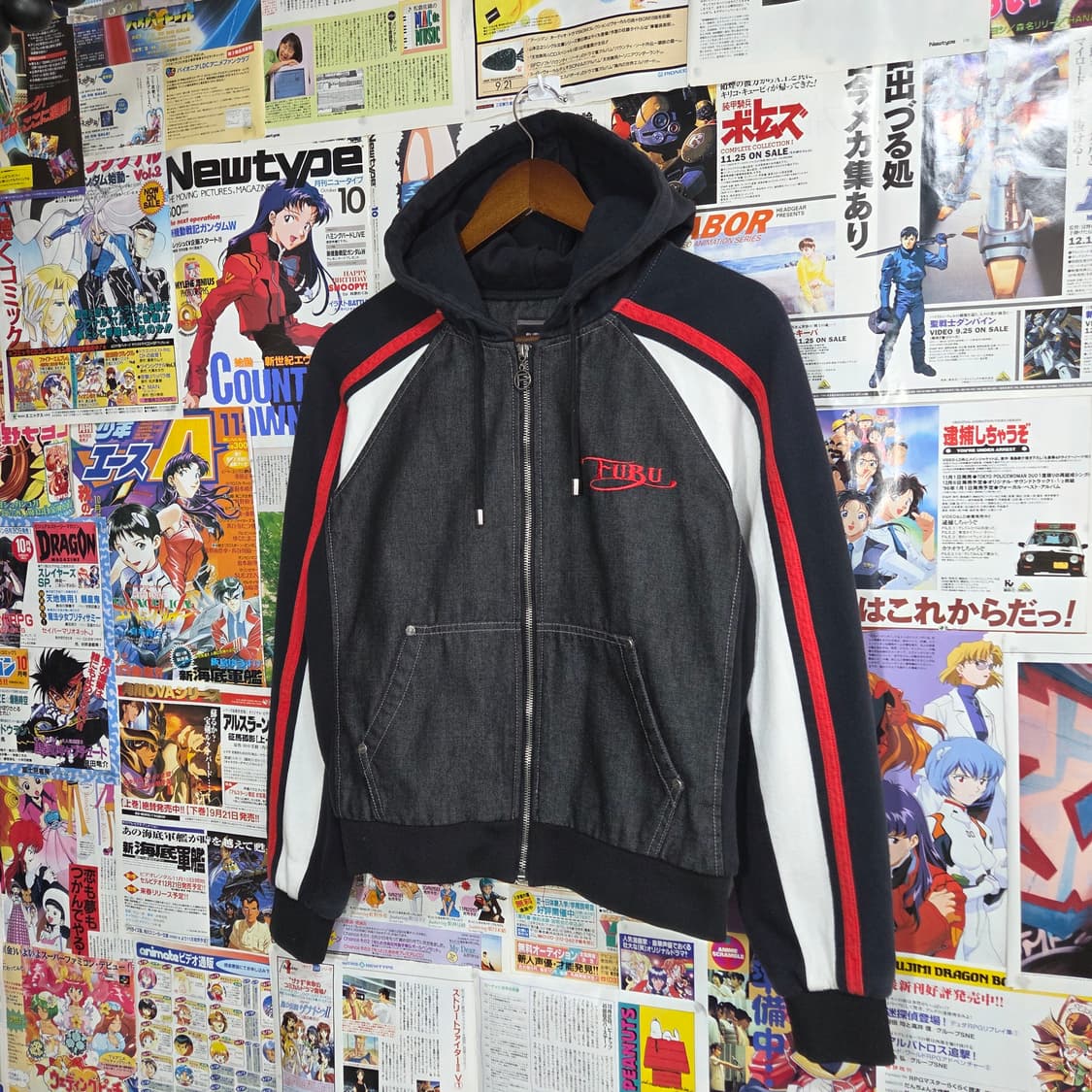 후부 레이싱 Y2K 데님 배색 후드 집업  상품이미지3