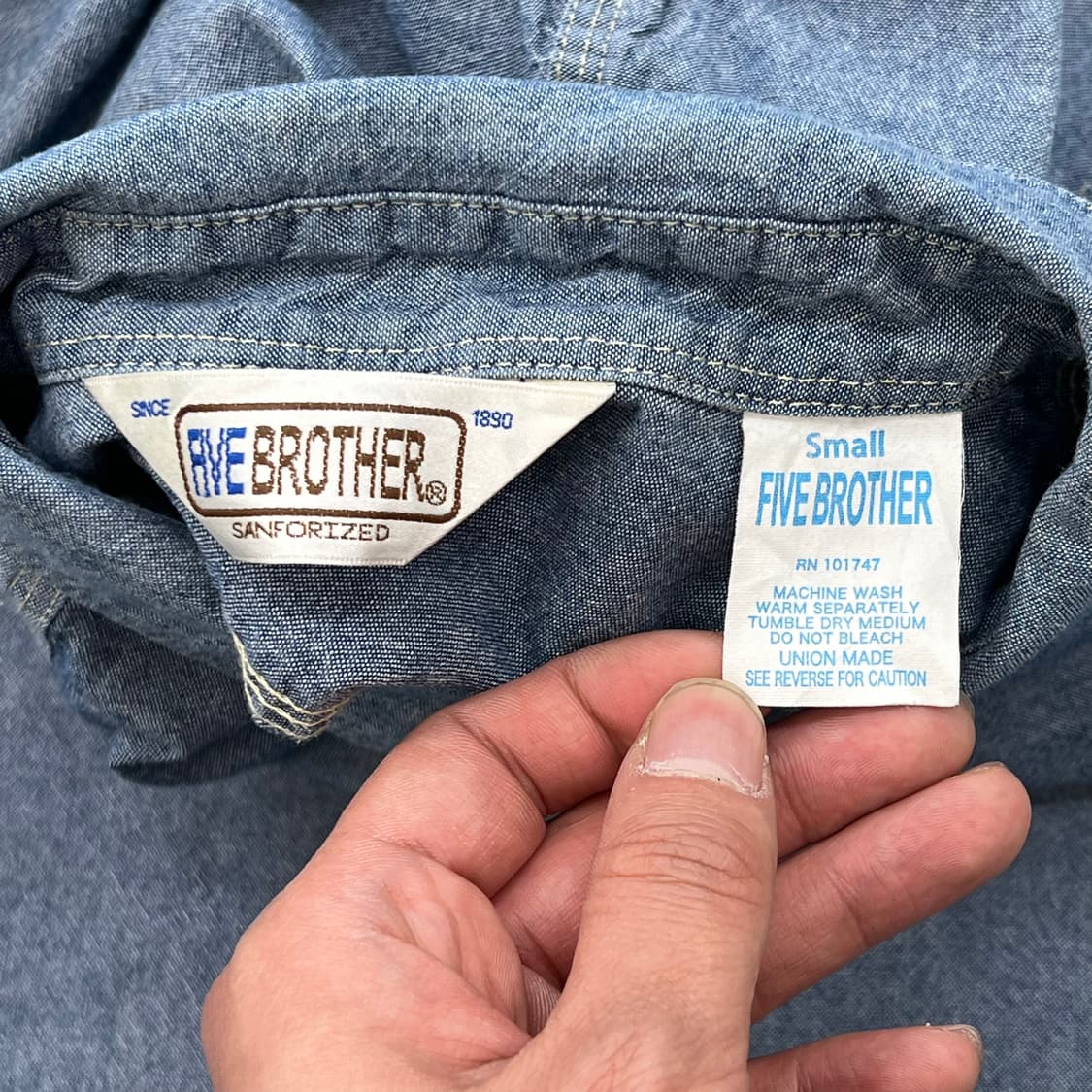 파이브 브라더스 샴브레이 셔츠 r3448 상품이미지6