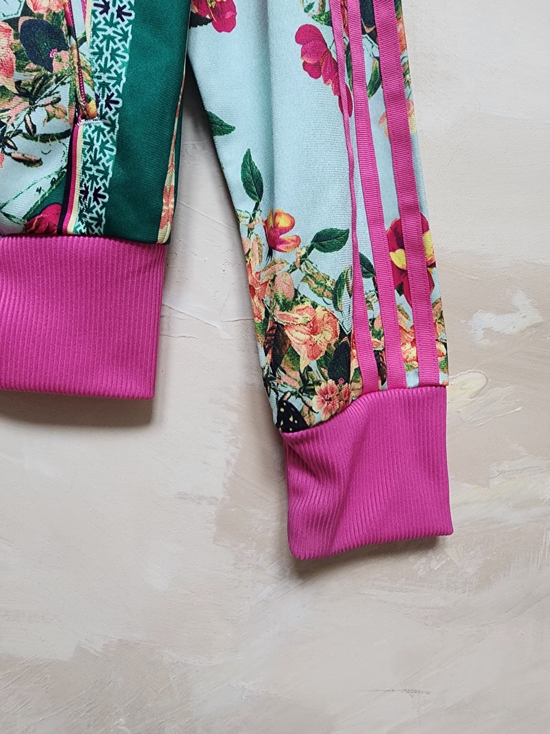 아디다스 플라워패턴 져지 집업 자켓 100 상품이미지6