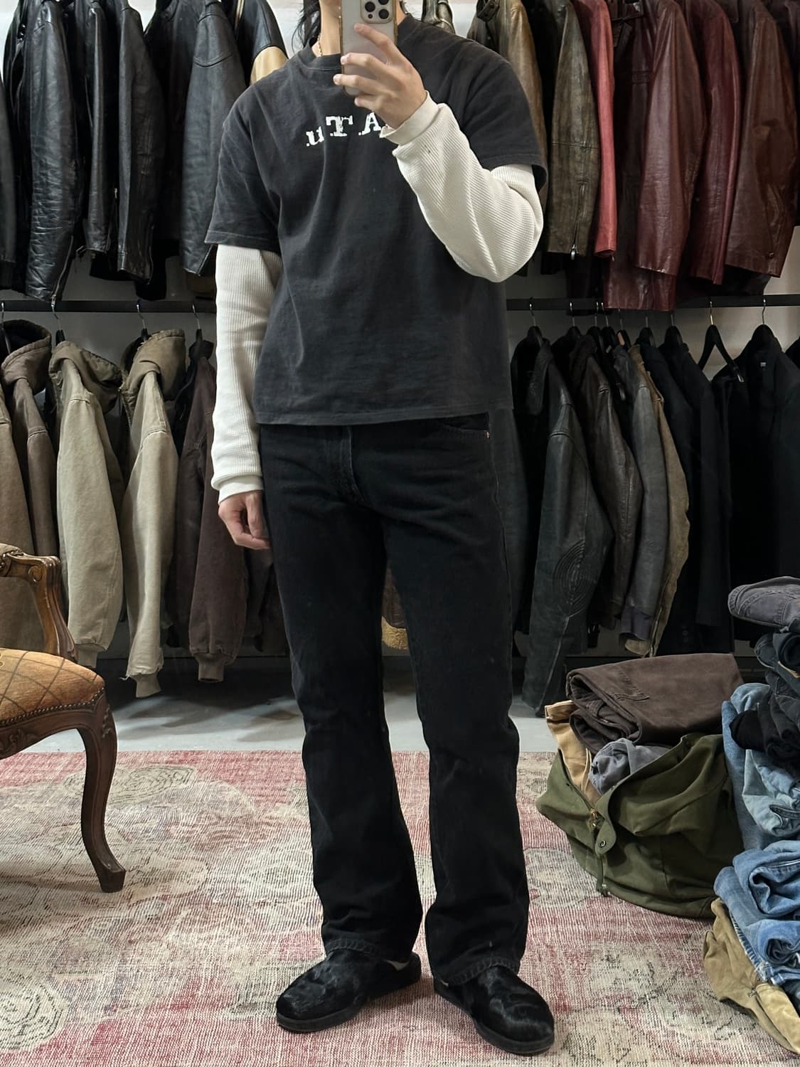 00's 리바이스 517 블랙 부츠컷 플레어진 상품이미지2