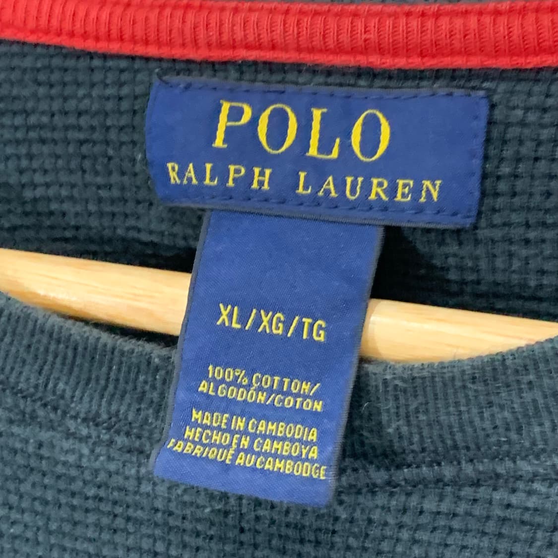 폴로 블랙 와플 롱슬리브   상품이미지4