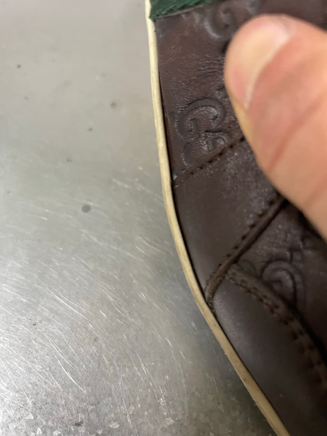 구찌 레더 하이탑 스니커즈 브라운 7 상품이미지10