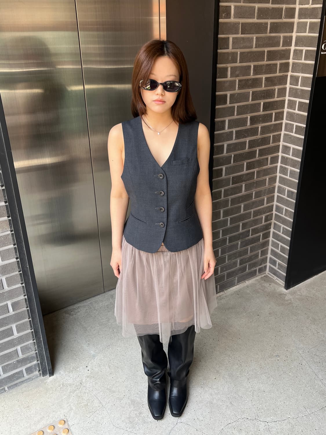 튤 스커트 더스티 로즈 상품이미지7