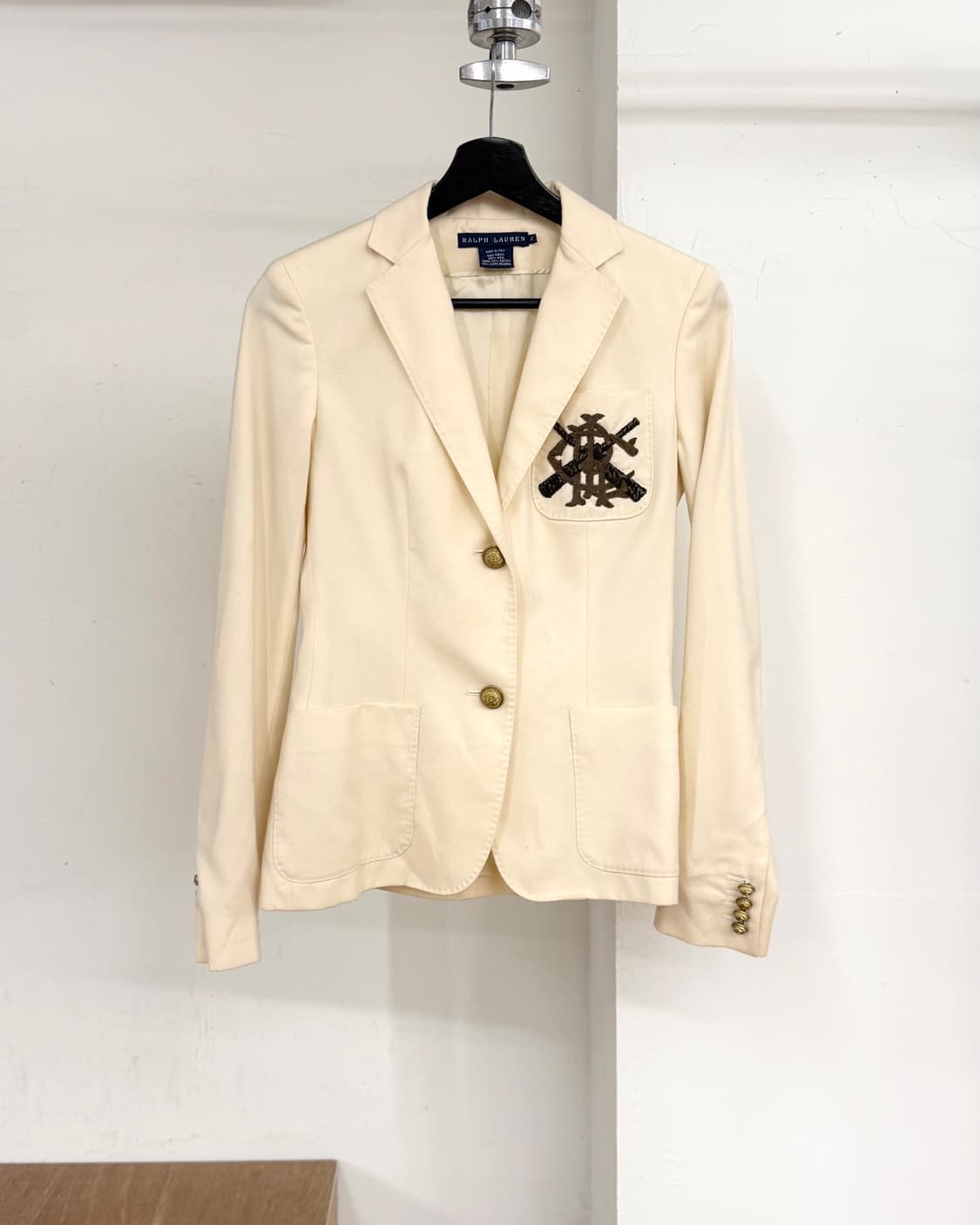 랄프로렌 크림 불리온 자카드 블레이저 상품이미지1