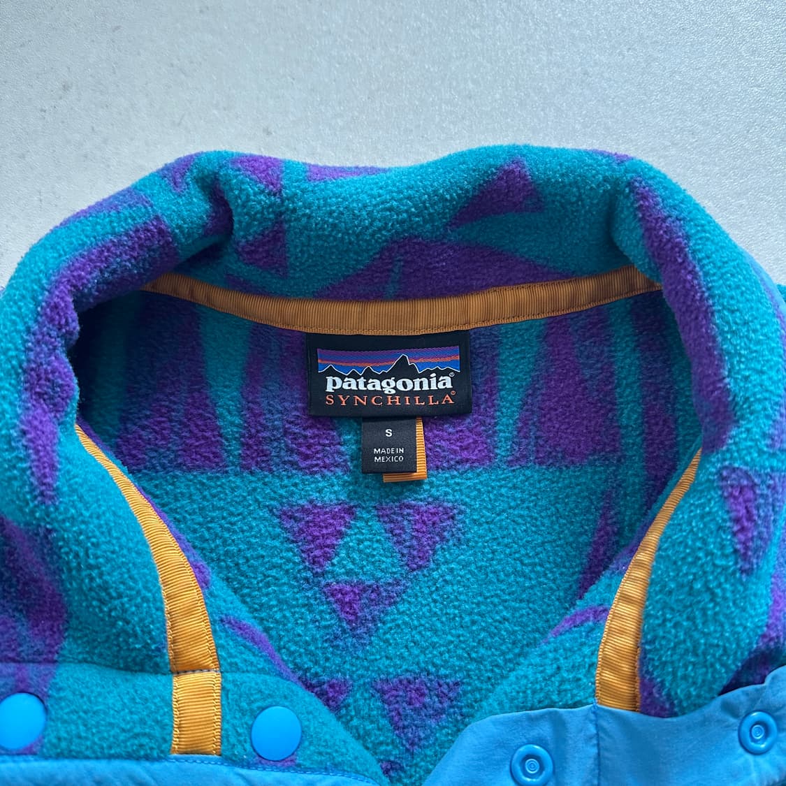 파타고니아 신칠라 스냅티 아즈텍 나바호 에스닉 패턴 플리스 S 상품이미지2