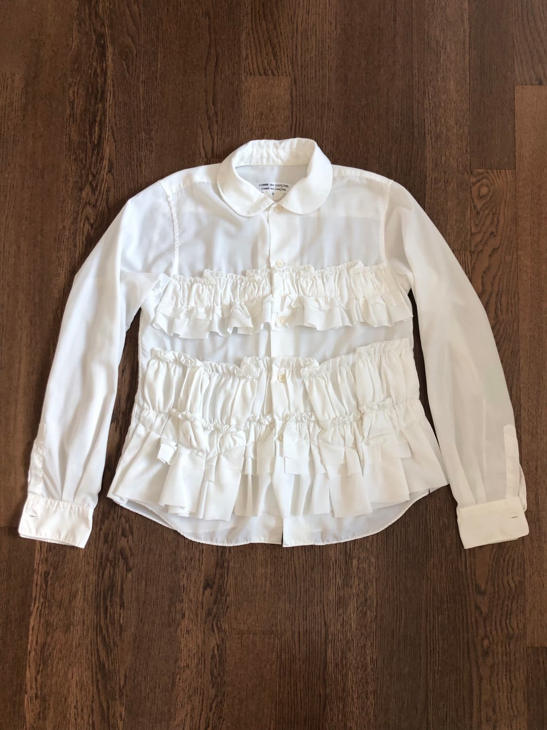 Comme des Garcons 꼼데가르송 프릴 블라우스 셔츠 상품이미지1