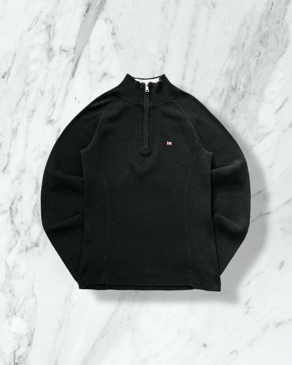 폴로 진스 성조기 로고 블랙 하프집업  상품이미지1