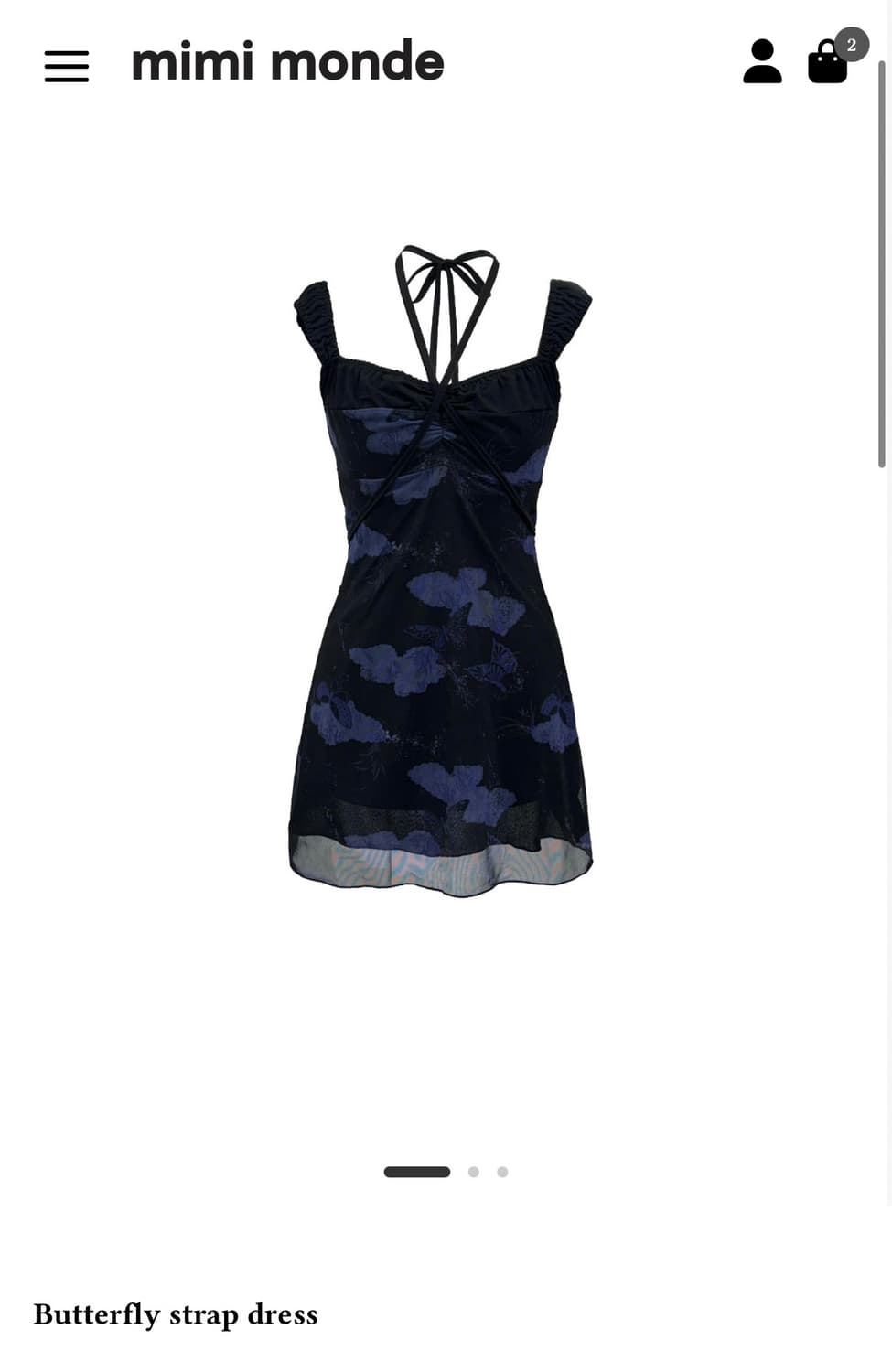 (구함글) 미미몽드 버터플라이 스트랩 드레스 원피스 상품이미지1
