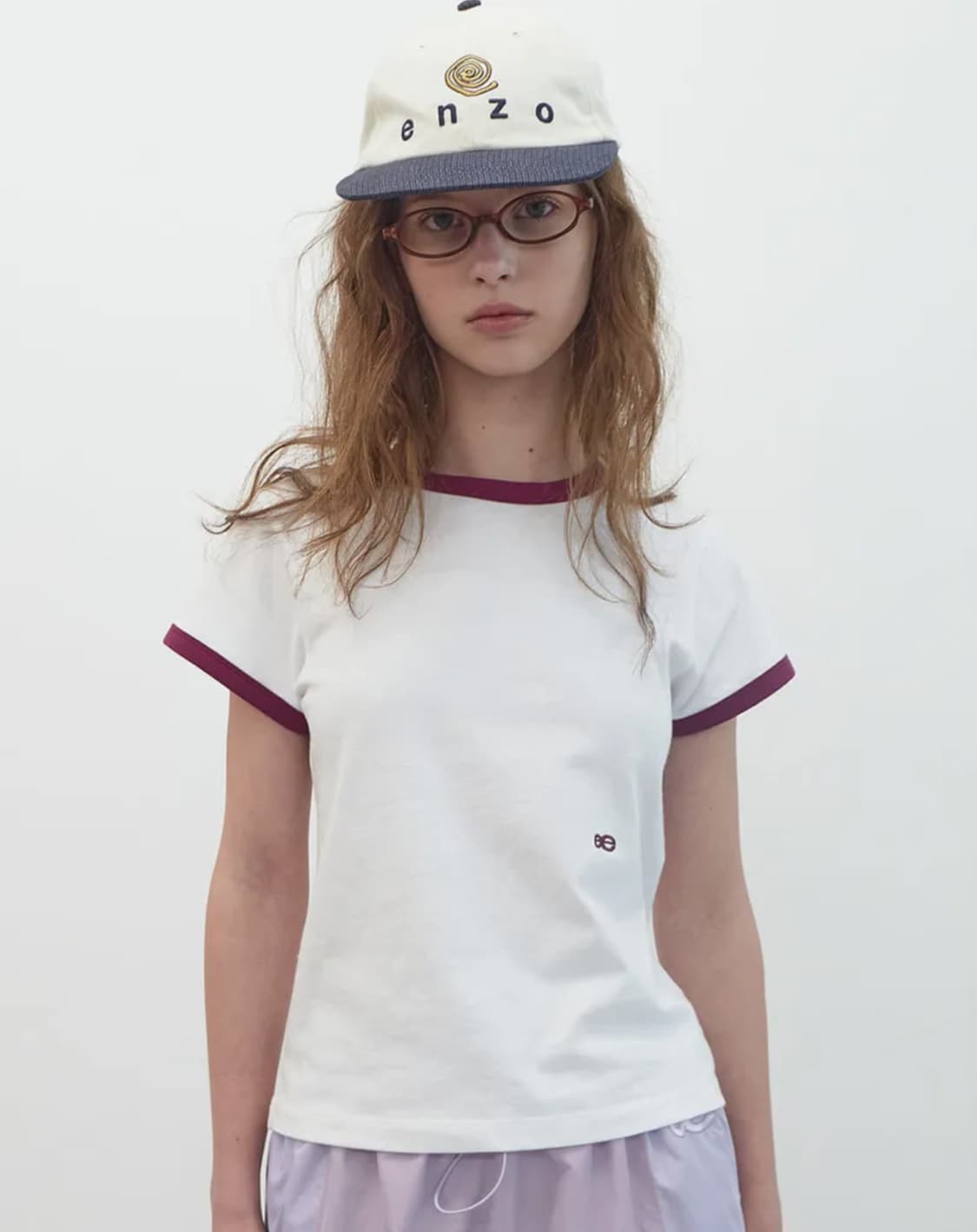엔조블루스 더블 로고 링거 티셔츠 (White) 상품이미지1