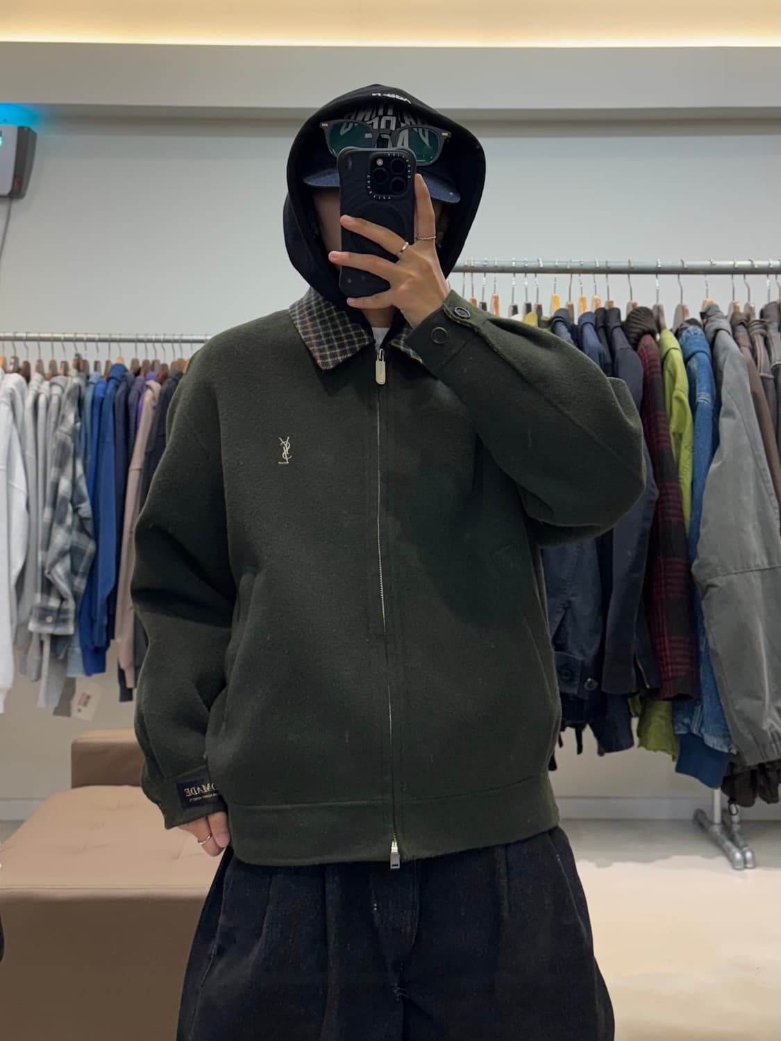 입생로랑 핸드메이드 모직 블루종 상품이미지6