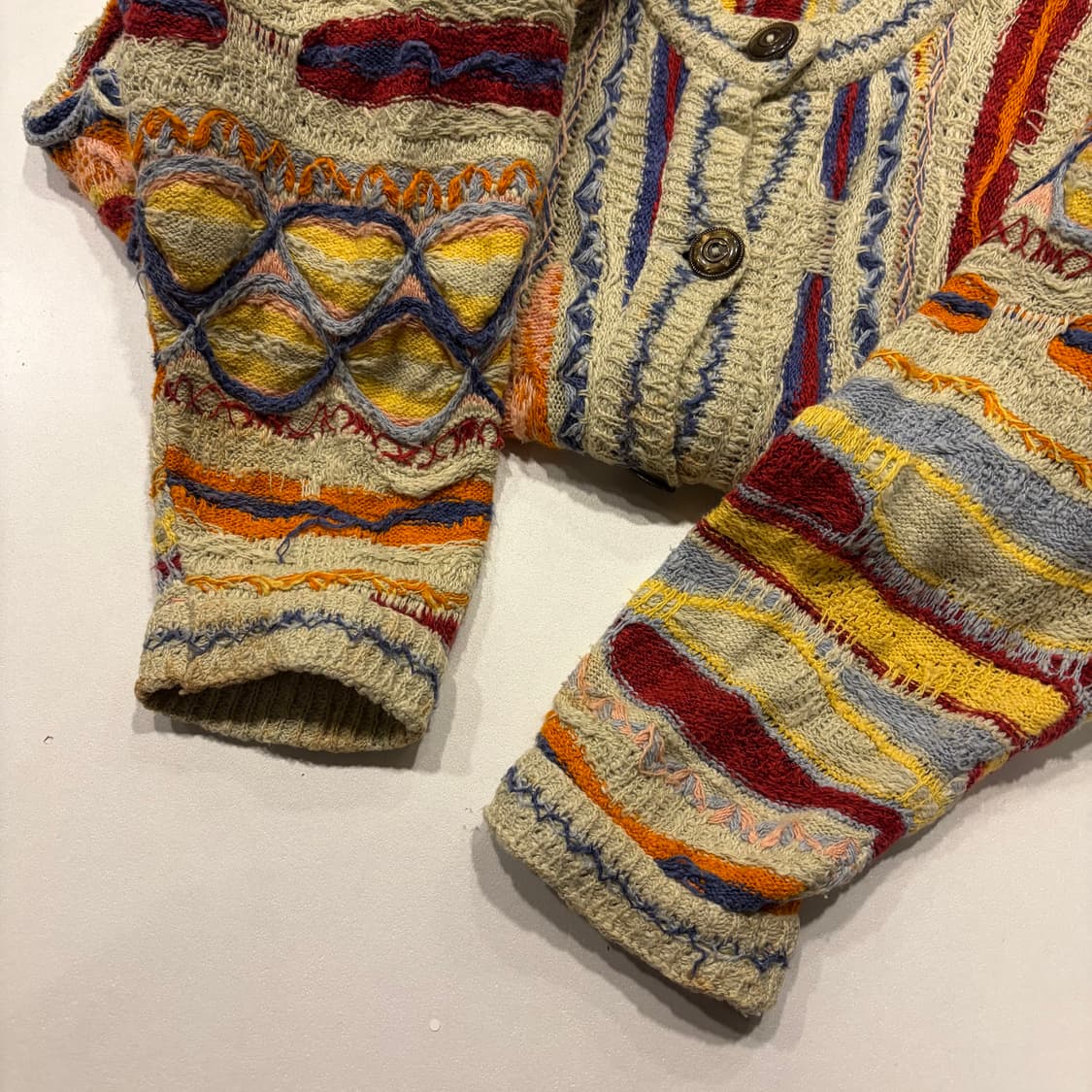 [S] 쿠지 OG 니트 가디건 멀티컬러 D44 상품이미지5