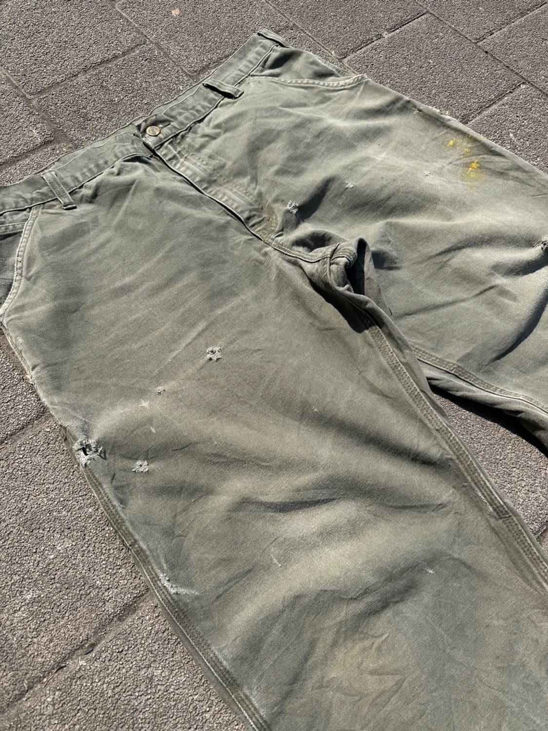 칼하트 카펜터 워크팬츠 모스그린 상품이미지7