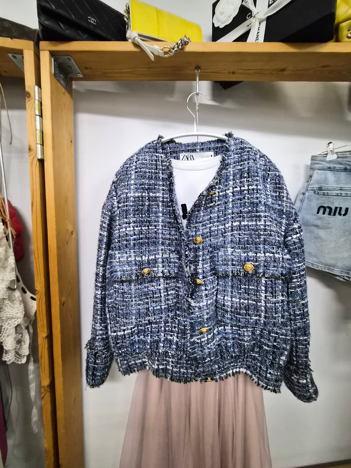 자라 아방 트위드 점퍼 상품이미지5