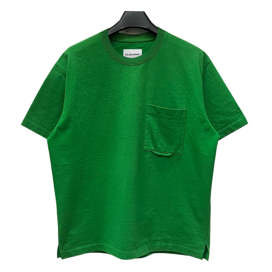 솔리드옴므 그린 오버핏 포켓 반팔티 100 상품이미지1