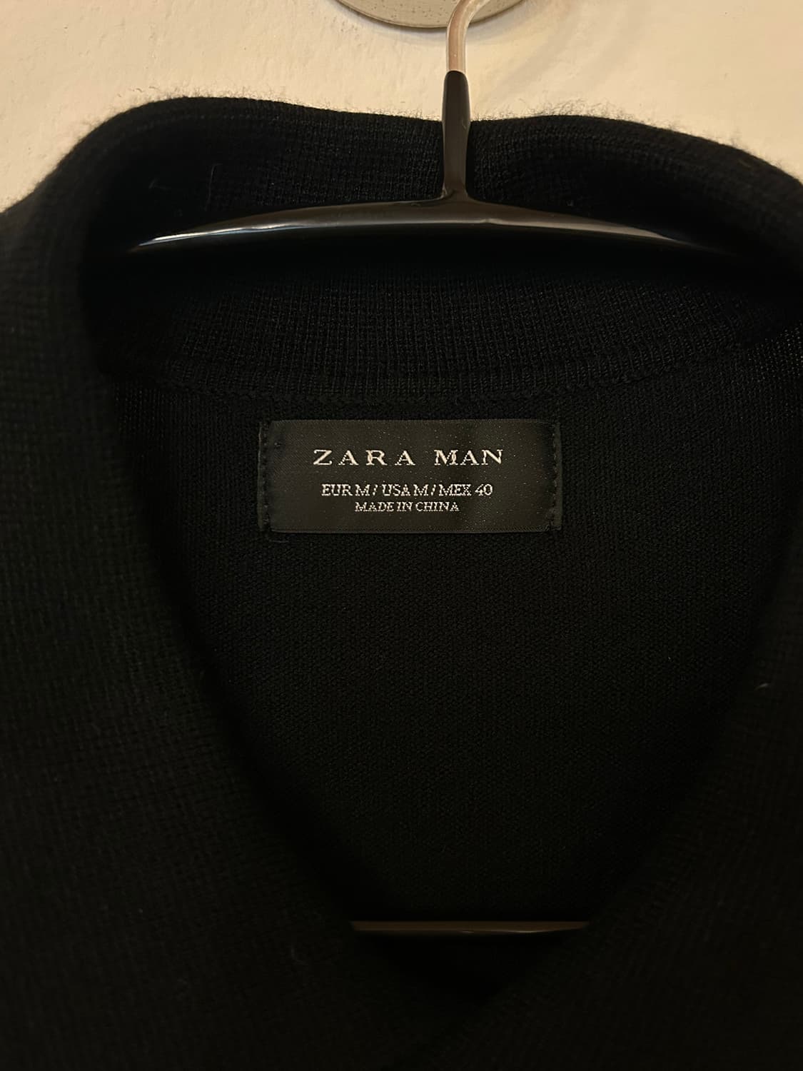 ZARA MAN 자라 블랙 반팔 니트 폴로티 M (실측 95) 상품이미지3