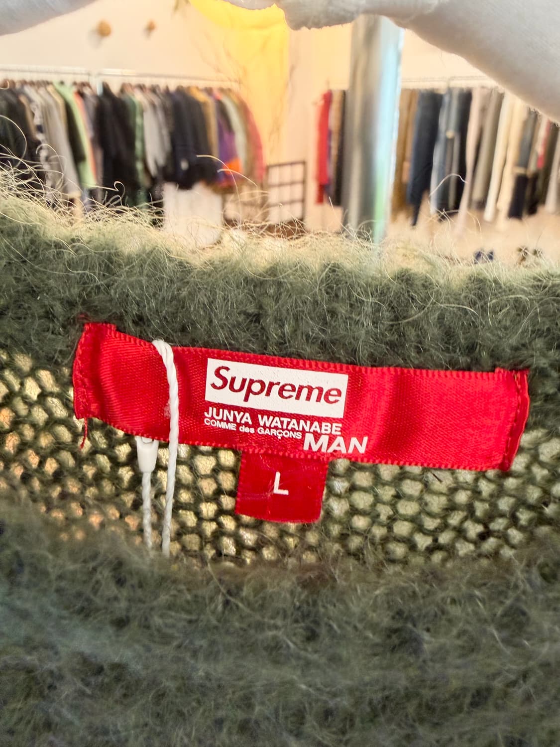 준야와타나베 슈프림 카모 모헤어 니트 상품이미지5