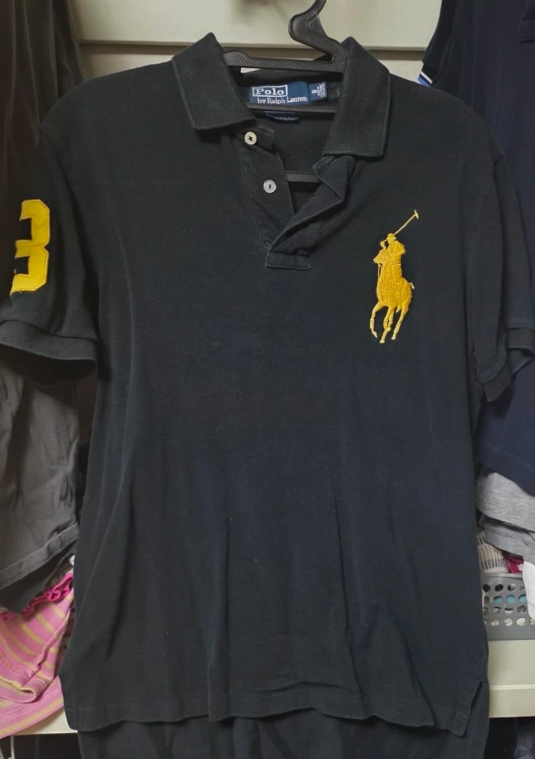 정품 폴로랄프로렌 빅포니 숫자 황금 카라 반팔  S(95) 상품이미지1